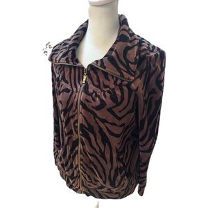 Brown Zebra Print women  Sweater
